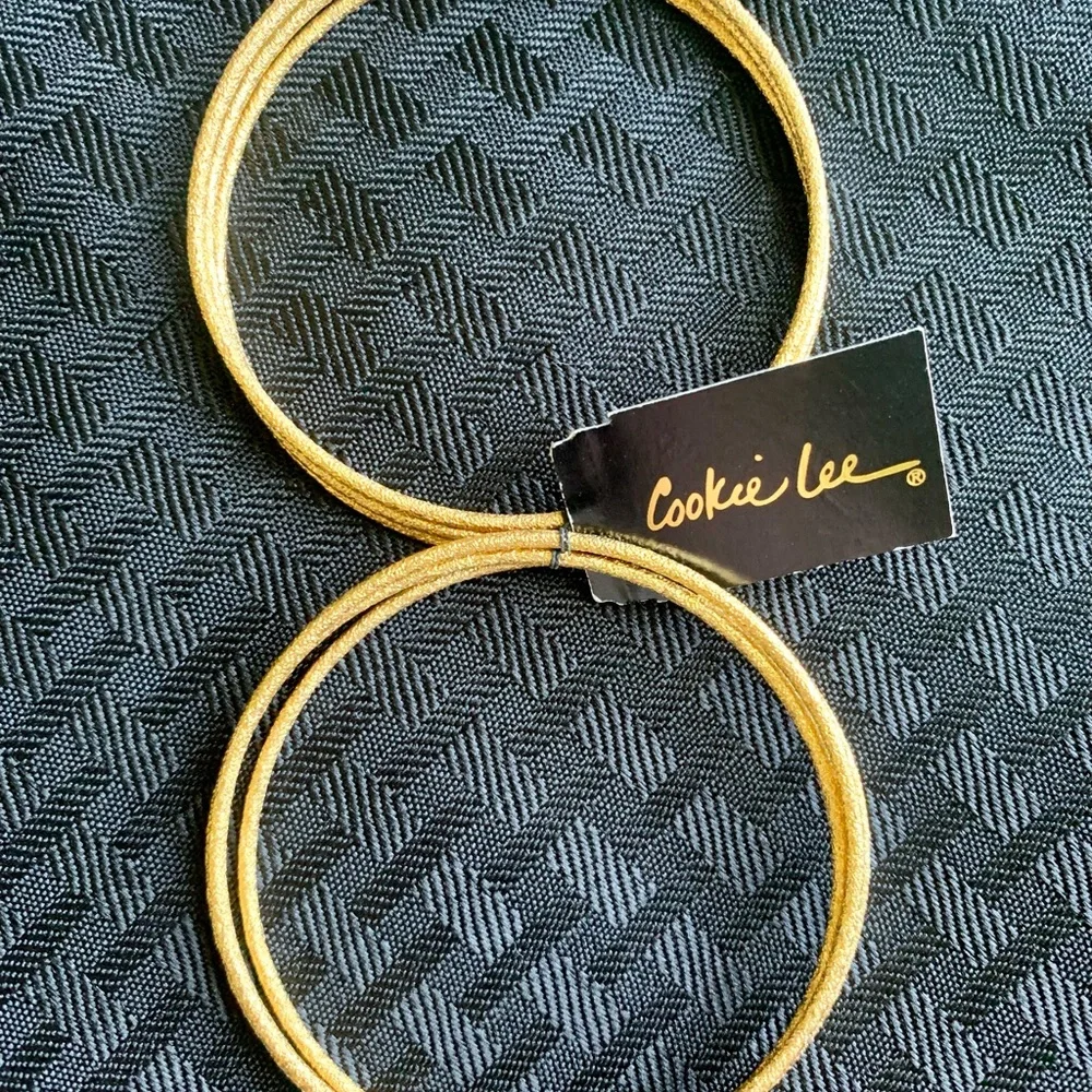 ✨6 Glitter Gold Tone Bracelets by Cookie Lee - Picture 3 of 5